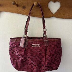 Coach Burgundy Signature Bag